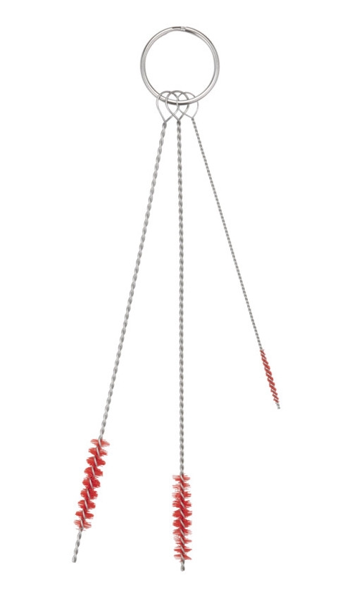 Reinigungsset mit 3 Bürsten, Ø2, Ø5, Ø6 mm, Weich