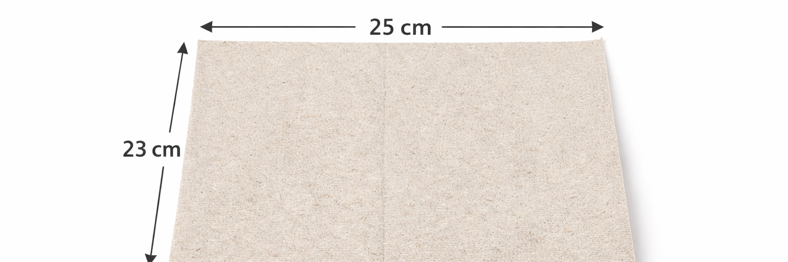 Papierhandtuch entfaltet 25 × 23 cm aus Recyclingpapier