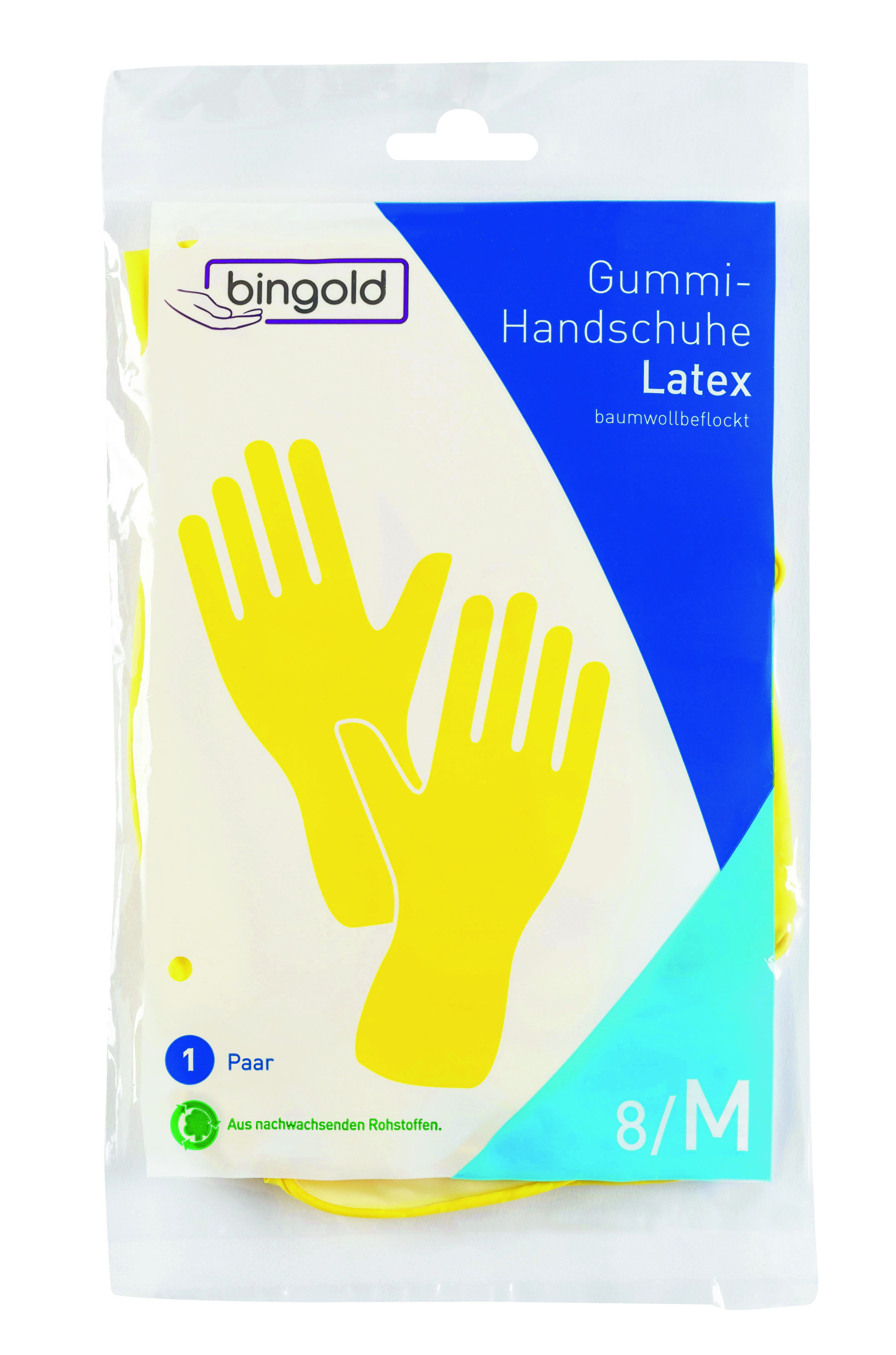BINGOLD Schutzhandschuh Latex gelb