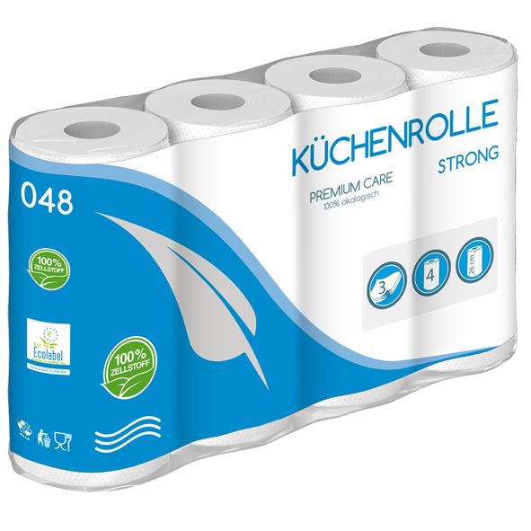 Küchenrolle 3-lagig 51 Blatt Höhe 26cm - 100% Zellstoff